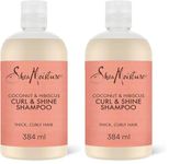 Shea Moisture Coconut & Hibiscus sulphate free shampoo Curl & Shine Shampoo for thick, curly hair, 384ml (Pack of 2)