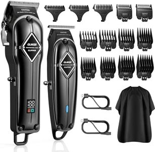 GLAKER Hair Clippers for Men Professional - Cordless Clippers and Trimmers Set, Complete Barber Kit for Hair Trimming & Beard Grooming, Mens Haircutting Kits for Blending & Fade Cuts