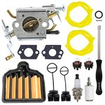 Aylux 573952201 Carburetor with Air Filter Tune up Kits for Poulan Pro PP5020AV PP5020 PP5020AVX PP4818A PP4818AVX 2 Stroke Gas Chainsaw for Craftsman 358350980 Replace Zama C1M-W47