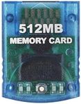 WICAREYO Clear Blue 512M Memory Card for Wii NGC Gamecube Console