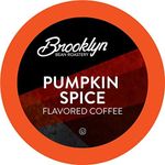 Brooklyn Bean Roastery Coffee Pods, Fall Flavored Pumpkin Spice Flavored, Compatible with Keurig K Cup Brewers, Pumpkin Spice, 40 Count