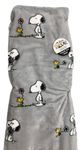 Berkshire Blanket & Home Co. Peanuts Gang Woodstock Throw Blanket (Grey - Giving Flowers VelvetLoft, Throw 60x70)