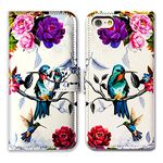 Bcov iPhone SE 2022 Case,iPhone SE 3rd gen Case,iPhone SE 2020 Case, Hummingbird In Flowers Bird Leather Flip Phone Case Wallet Cover with Card Slot Holder Kickstand For iPhone 8/iPhone 7/SE 3rd gen