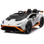 Kawaii Kids Licensed Kids Rideon Car | Toyota Legender | Lamborghini | Manual Plus Remote Control | Lights and USB Music Player | Kids Age - 1-5 (Lamborghini, White)