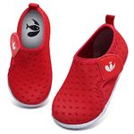 JOINFREE Baby Girls Indoor Anti-Slip Shoes Baby Boys Comfortable Athletic Shoes for Beach Boating Red 2.5-3 Years Toddler