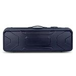 Crossrock 4/4 Full Size Violin Case, ABS Hard Shell, Interior Compartment, With Zippered & Coded Lock, Black (CRA420VFBK)