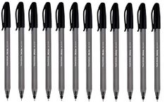 Paper Mate Inkjoy 100 Ballpoint Stick Pen Medium Point Black 12 Pack