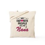 CafePress My Favorite People Call Me Nana Tote Bag Natural Canvas Tote Bag, Reusable Shopping Bag