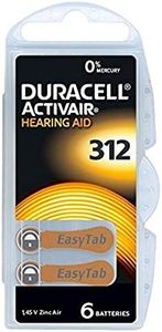 Duracell Hearing Aid Batteries Size 312, 60 Count (Pack of 1) batteries