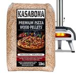 KasaBona Premium Quality Outdoor Pure Wood Pellets BBQ Pizza Oven Grills Fuel Universal ENPlus A1 BSLEco Friendly (10kg)