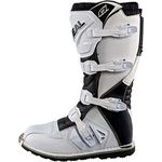 O'Neal | Motocross Boots | MX Enduro | Metal Sole Protection, Comfortable Air-Mash Fabric, Easy Adjustable Buckles | RIDER Boot EU | Adult | White | Size 44/10.5