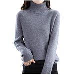 Ladies Cashmere Jumpers Autumn New Turtleneck Sweater Ladies Loose Large Size Thick Knitted Sweater Bottom Shirt Knitted Sweaters for Women Pullover Ladies Jumpers Womens Long Jumper Pink Fluffy top