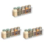 InterDesign iDesign 66110 4.75 lb Large Affixx Peel and Stick Adhesive Kitchen Organizer, Clear (Pack of 3)