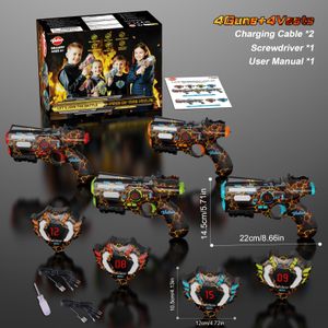 VATOS Rechargeable Laser Tag Set – 4-Player Game Kit
