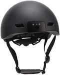 VGEBY Bike Helmet, 1080p Smart Bike Helmet with Camera Front LED Light Taillight Adjustable Head Circumference for Adults Men Women Cycling (Black) Ride