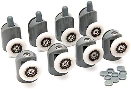 Rullo per porta doccia accessori per doccia a rullo Ruota sospesa per parte superiore della porta scorrevole e accessori di ricambio per ruota singola fissata al botter (8 pezzi)