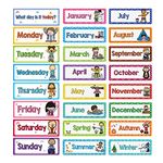 Lachilly 24 Pcs, 3 Themes Days of The Week/Seasonal/Months of The Year Flash Cards Subject Titles for Bulletin Board Headliners Classroom Decoration English Words