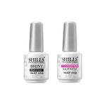 SHILLS PROFESSIONAL Uv Led Soak Off Top Shiny & Base Coat Gel Polish Clear 30 Ml