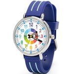 Kiddus Educational Watch for Boys. Children Watch to Learn Time. Analogue First Watch for Kids from 5 Years Old. Time Teacher Exercices Included