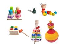 CHANNAPATNA TOYS Montessori Learning Wooden Toys | Box 10: 6-9 Months | Early Child Development, Sensory Learning, Develop, Problem/Puzzle Solving | Improve & Develop Fine Motor Skills