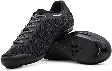 Tommaso Montagna Mountain Bike Shoes Men Indoor Cycling Shoe Gravel SPD Shoes Compatible with SPD Cleats Mens Mountain Bikes Shoes for Men, SPD Cycling Shoes for Mens MTB Shoes., Black, 9