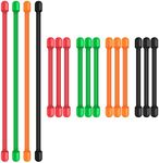 SENHAI 16 Pcs Twist Ties, 3" & 6" Cable Ties Straps for Cable Management Fastening Sacks Cording Food Hanging Things - Black, Green, Orange, Red