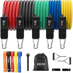 VEICK Resistance Bands, Exercise Bands, Workout Bands, Resistance Bands for Working Out with Handles for Men and Women, Exercising Bands for Strength Training Equipment at Home