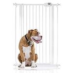 Bettacare Extra Tall Pressure Installed Premium Pet Gate, 75cm - 83cm, White, Pressure Fit Stair Gate for Dog, Safety Barrier for Puppy, Easy Installation