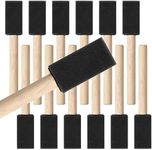 Mister Rui Poly Foam Paint Brushes, 12 Pack, 1 Inch Sponge Brushes for Painting, Paint Sponges Set, Light and Durable, Ideal for Painting and Cleaning