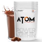 AS-IT-IS Nutrition ATOM Nitro Whey with Creatine I 33g Protein, 3g Creatine, 7.4g BCAA I Muscle Building & Fast Recovery Formula I Performance Booster I 1 Kg, Double Rich Chocolate