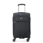 DELSEY Paris Helium DLX Softside Expandable Luggage with Spinner Wheels, Black, Carry on 20 Inch, Helium DLX Softside Expandable Luggage with Spinner Wheels