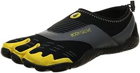 Body Glove Mens Water Shoes | 3T Cinch Mens Barefoot Water Shoes - Quick-Dry Durable Mens Beach Shoes Swim Shoes Aqua Shoes Slip-On, Black/Yellow, 10