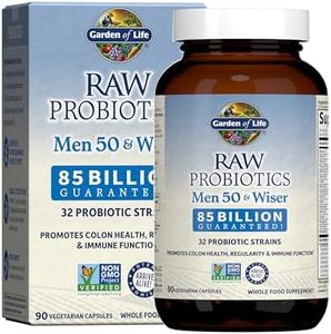 Garden of Life Raw Probiotics Men 50 & Wiser - 85 Billion Live Cultures - Supports Immune, Colon & Gut Health - 90 Vegetarian Capsules