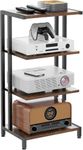 OGFC 61873 Classic 4-Tier AV Media Stand Corner Shelf/Wooden Corner Shelves Component Cabinet Stereo Audio Rack Stand Tower Perfect for DVD Players:Game Console:TV Box:Cable Box: WiFi Router