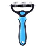 Pet Grooming Tool Brush Pet Dematting Comb Double Sided Shedding and Dematting Undercoat Rake Comb for Cats Large Dogs Cat Shedding and Cats Safe Effective Cats Dedicated Tools