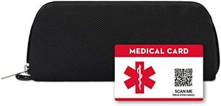 DISONCARE Portable Insulin Pen Case,Diabetic Pen Wallet,Diabetes Bag With Medical Alert ID Card Tag, Black