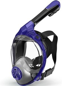 Full Face Snorkel Mask- Snorkeling Gear for Adults with Safe Dry Top Breathing System, 2025 Latest Foldable Panoramic View Snorkeling Mask for Men and Women, Anti Fog Anti Leak