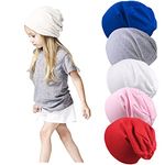 WELROG Kids Beanie Hats Infant Baby Boys Baby Girl Beanies Caps Hat Cotton Skull Caps 1/2-5 Years Old (Royal Blue/Red/Gray/White/Pink)