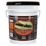 Jetcoat Farm Pride Acrylic Outdoor Fence and Barn Paint, Waterproof Exterior Paint for Wood Planks, Roofs, Concrete & More, 5 Gallon (Dries to a Semi-Gloss Black Finish)