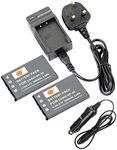 DSTE® 2pcs NP-20 Rechargeable Li-ion Battery + Charger DC75U Compatible with Casio NP20, NP-20DBA and Casio Exilim EX-M2, EX-M20, EX-S20, EX-S880, EX-Z7, EX-Z8, EX-Z11, EX-Z60, EX-Z65, EX-Z75, EX-Z77