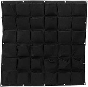 Ogrmar 36 Pockets Vertical Wall Garden Planter Plant Grow Bag for Flower Vegetable for Indoor/Outdoor (36 Pockets Black)