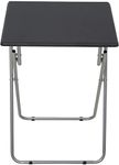 Unibos Space Saving Folding Table Side Table Picnic Garden Patio BBQ Party Table Home Furniture Office Compact Desk Study Desk with Metal Legs - Black