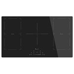 36 Inch Induction Cooktop 5 Boost Burners, Built-in Electric Stove Top Cooker with Double Flexi Zone, 9 Power Levels, Keep Warm Function, Timer, Child Safety Lock, 220-240V, 9000W