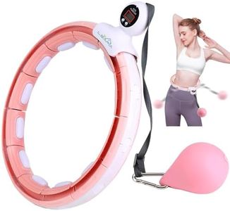 LEAFIA Smart Fitness Hoop Reifen, Ruhig Hula Hoop mit Smart Zähler, Magnetscheiben und 16 Abnehmbaren Einstellbar Bewegliche Reifens, geeignet für Kinder Erwachsene Anfänger zum Abnehmen und Fitness