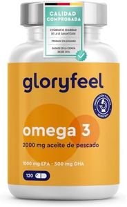 Omega 3 Cápsulas 2000mg - Alta potencia 1000mg EPA + 500mg DHA - Triglicéridos reesterificados - Aceite de pescado de alta biodisponibilidad - Soporte para el colesterol, cerebro y corazón*