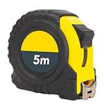 5m Tape Measures Retractable Multipurpose Pocket Use Ruler Professional Measurement Meters with Steel Belt Clip Yellow Color Heavy Duty Metric Griplock Magnetic Measuring Tool