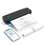 Bisofice L81 Thermal Printer A4, Inkless Portable printer Compatible with Android & iOS, Suitable for 2''/3''/4''/A4 thermal paper, Bluetooth Printer for Office, Travel, Study, Home - Black