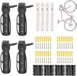 BLOODYRIPPA 4-Pack Bike Rack, Garage Wall Mount Bike Hanger Storage System, Vertical Bike Hook for Indoor Shed, Easily Hang and Detach, Holds up to 30kg