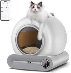 Self Cleaning Cat Litter Tray, 65L Extra Large Automatic cat Litter Tray for Multiple Cats, Dual Odour Control/APP Control/Safety Protection/Lower Entry, Easy Clean, Anti-pinch Smart Cat Litter Box