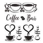 3 PCS Coffee Wall Decor Sticker Coffee Signs for Coffee Bar Kitchen Wall Stickers,Removable DIY Vinyl Mug Decal Wallpaper for Coffee Bar Restaurant Kitchen Home Office Shop Hotel Wall Decoration